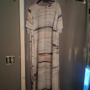 Vince Camuto Multicolor Striped Maxi Dress